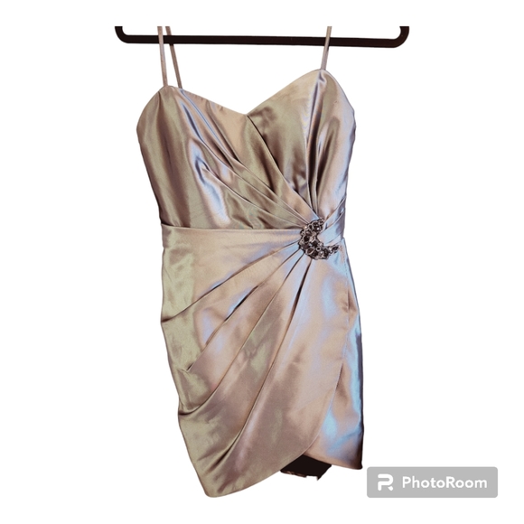 Beautiful Cocktail Spaghetti Straps Midi Dress - Picture 7 of 12